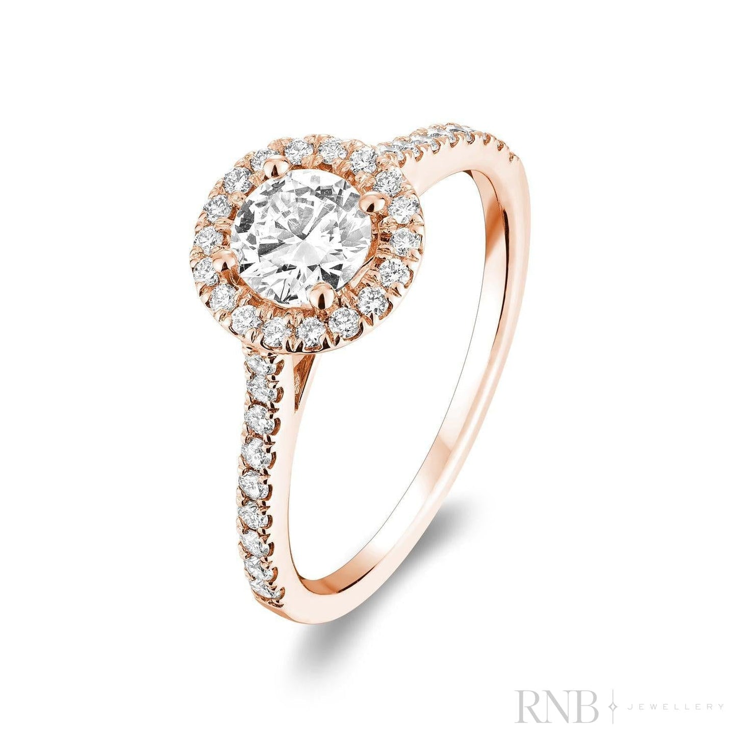 Round Halo Diamond Engagement Ring