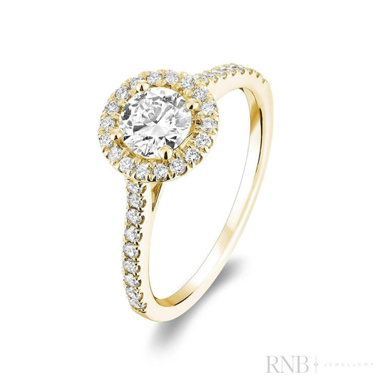 Round Halo Diamond Engagement Ring