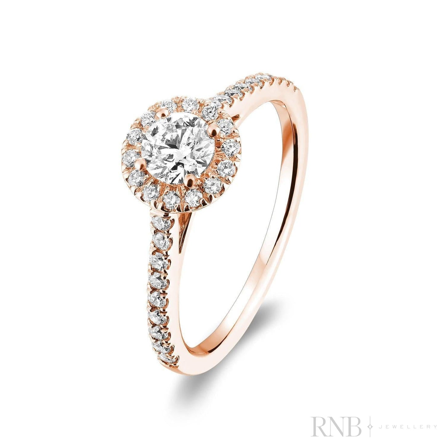Round Halo Diamond Engagement Ring