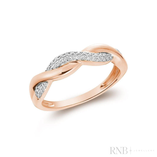 Intertwined Pave Diamond Ring
