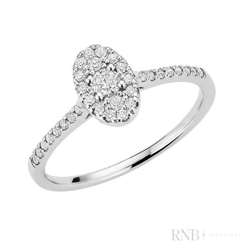 Oval Illusion Diamond Ring