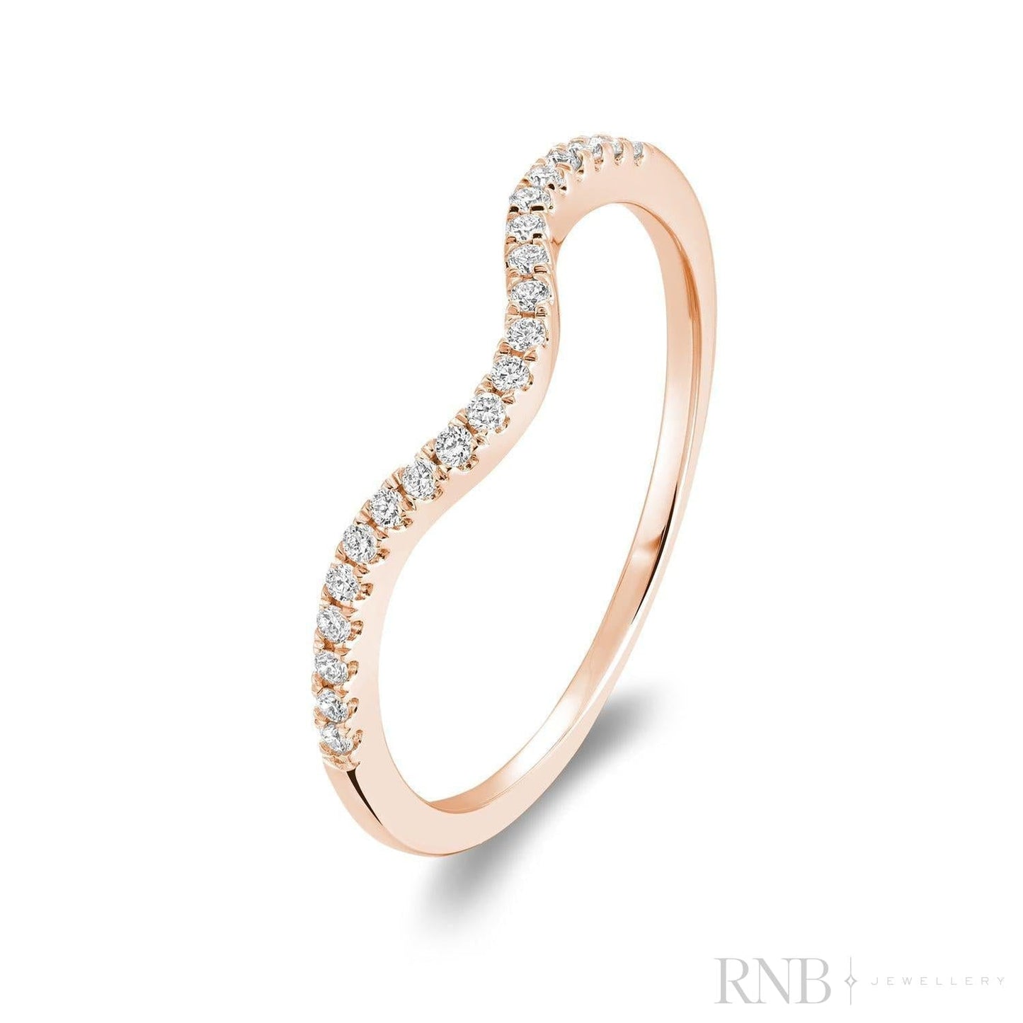 Semi Eternity Wave Matching Diamond Ring