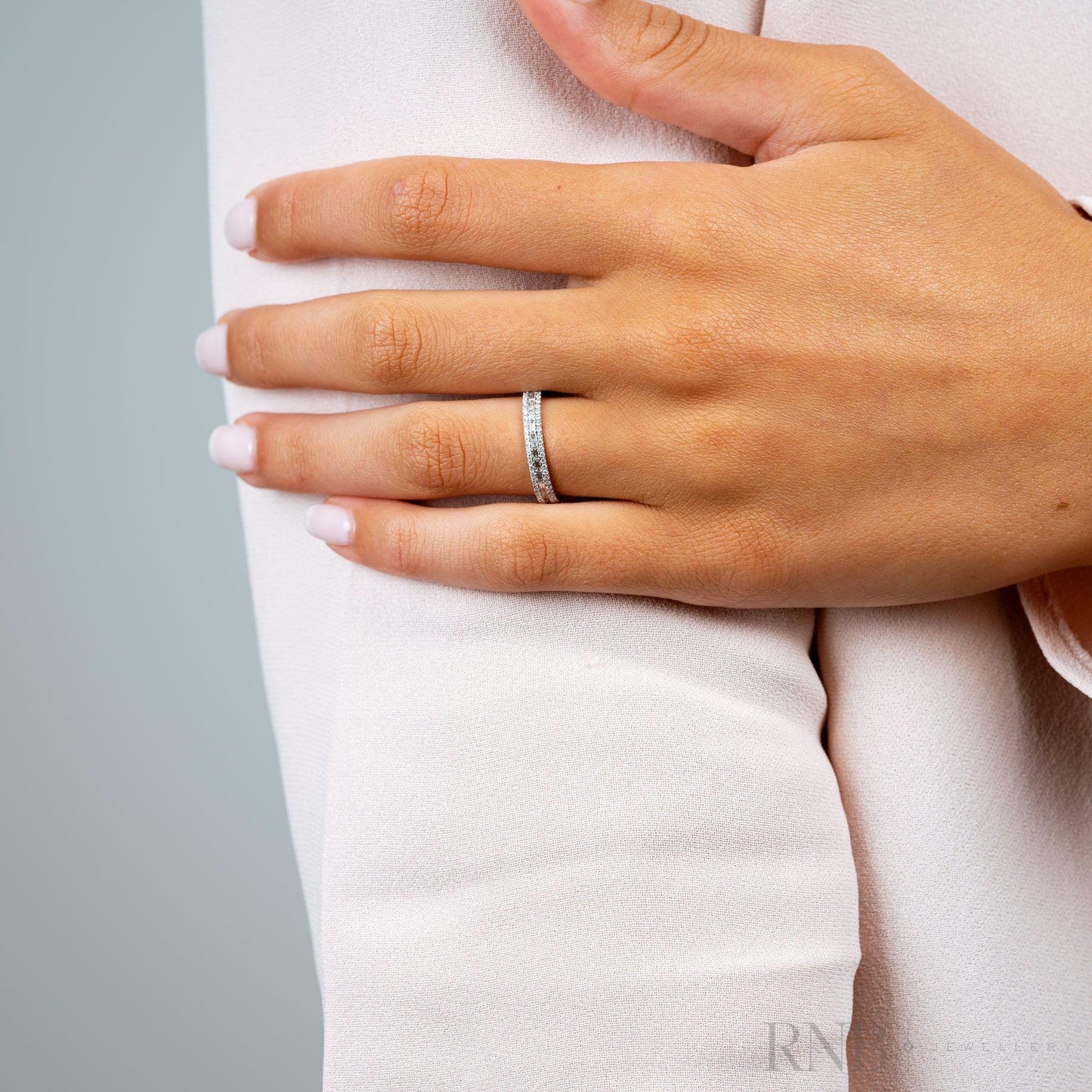 Semi Eternity Baguette & Round Diamond Ring