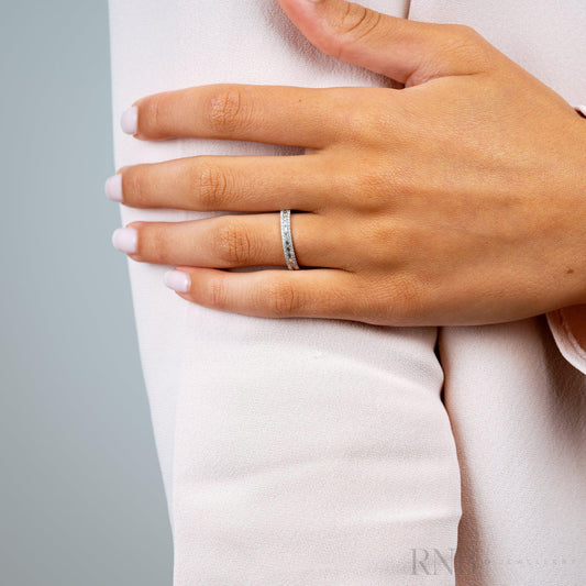 Semi Eternity Baguette & Round Diamond Ring