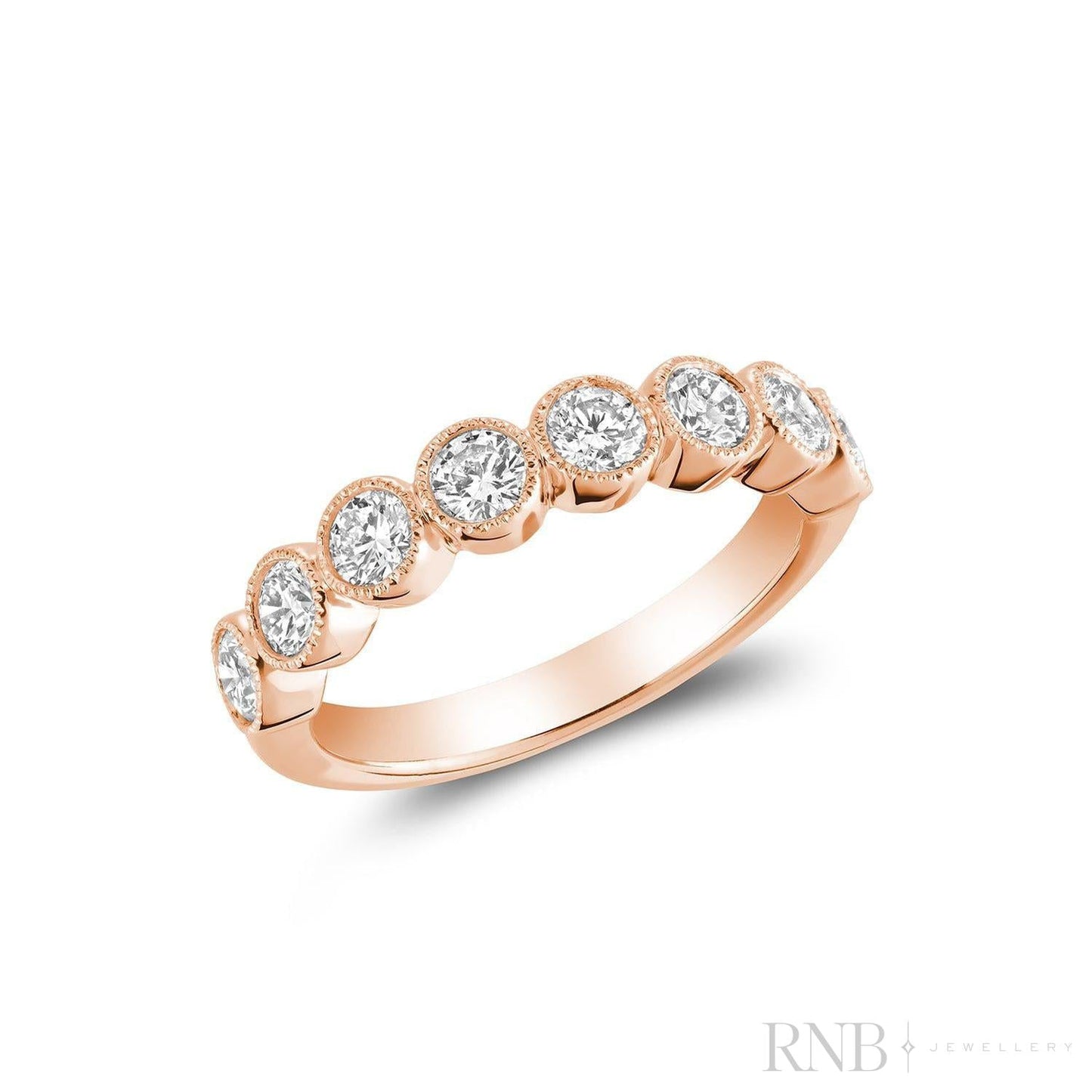 Semi Eternity Milgrain Diamond Ring