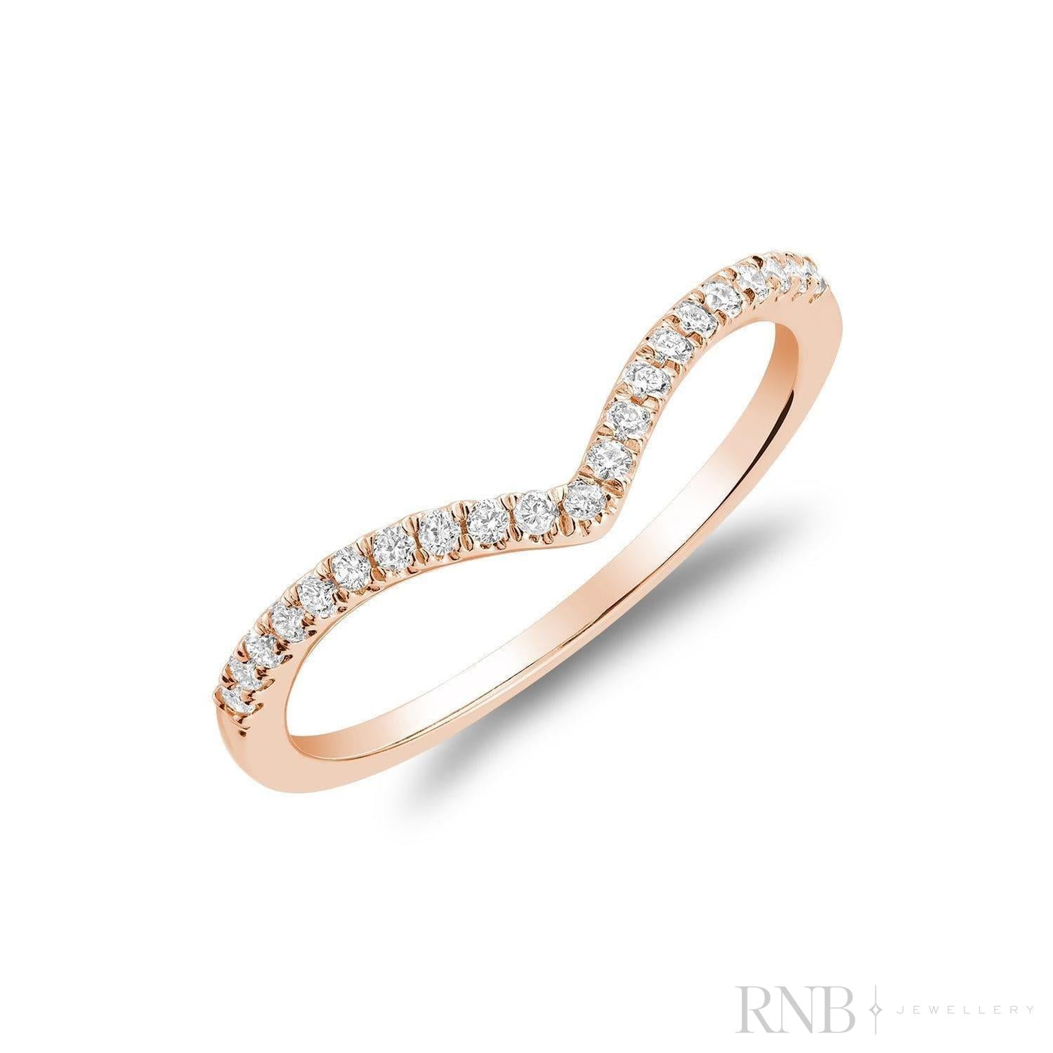 V Shape Semi Eternity Diamond Ring-RNB Jewellery V Shape Semi Eternity Diamond Ring-RNB Jewellery