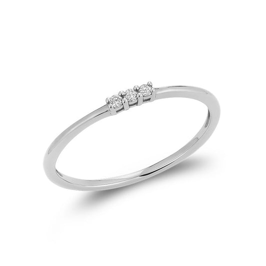 Dainty Trinity Diamond Ring