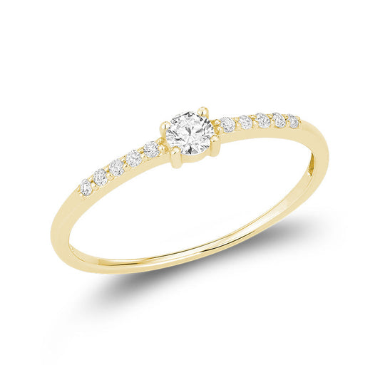 Petite Solitaire Diamond Promise Ring