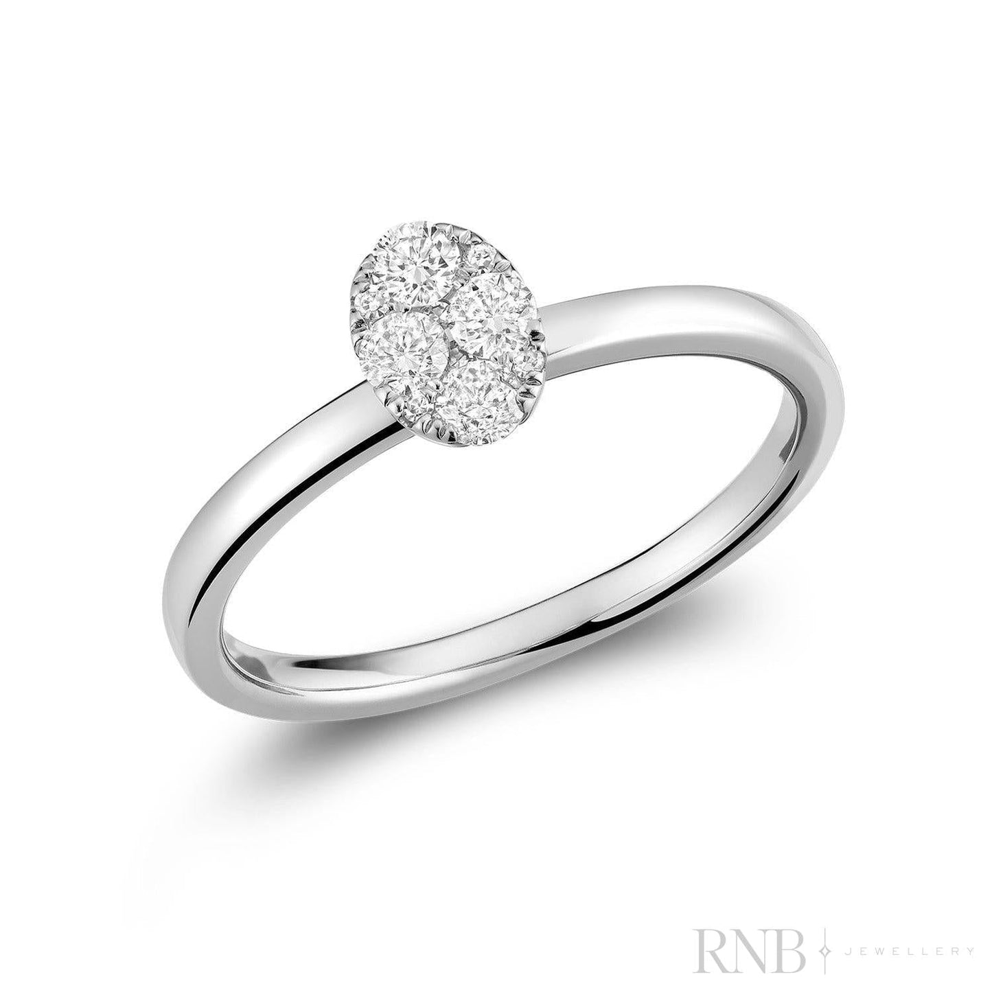 Oval Illusion Diamond Ring