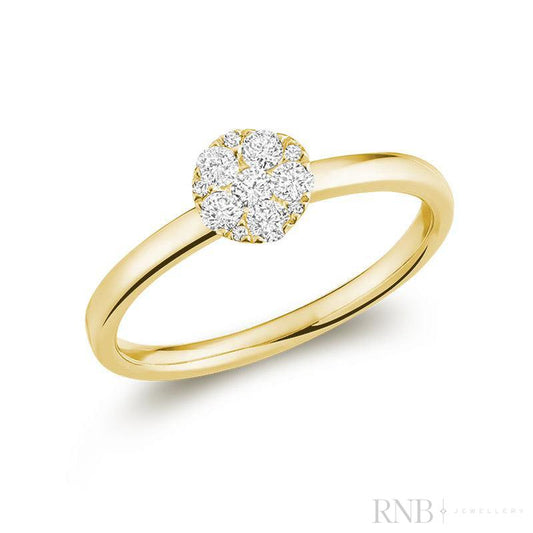 Round Illusion Diamond Ring