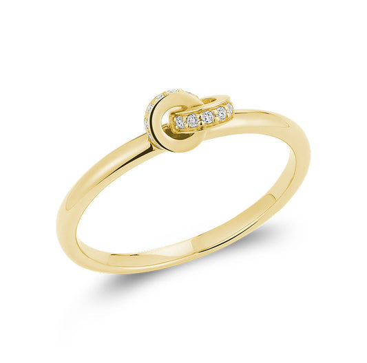 Dainty Interlocking Diamond Ring