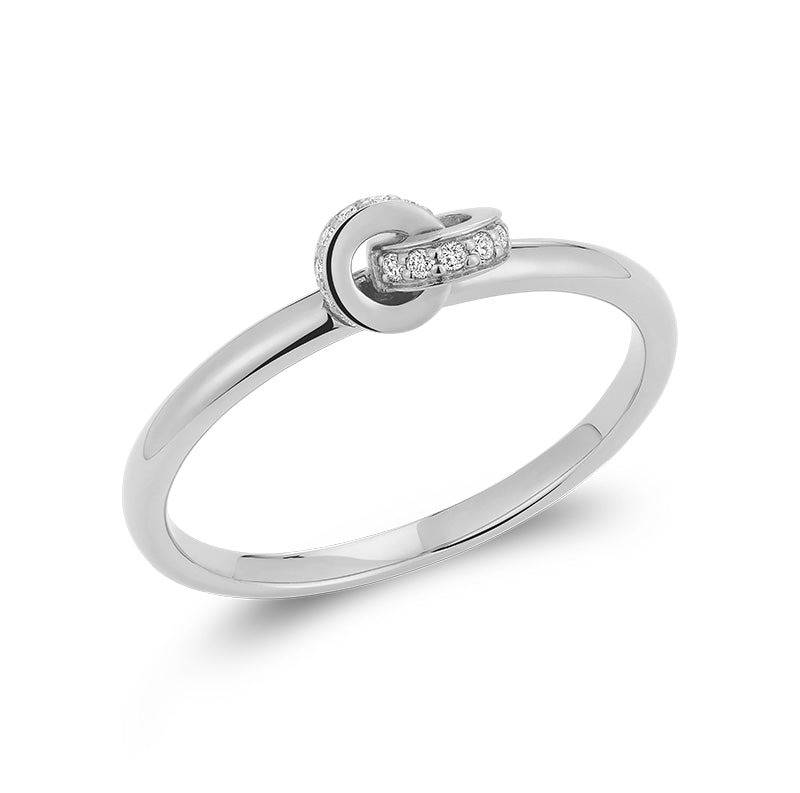Dainty Interlocking Diamond Ring