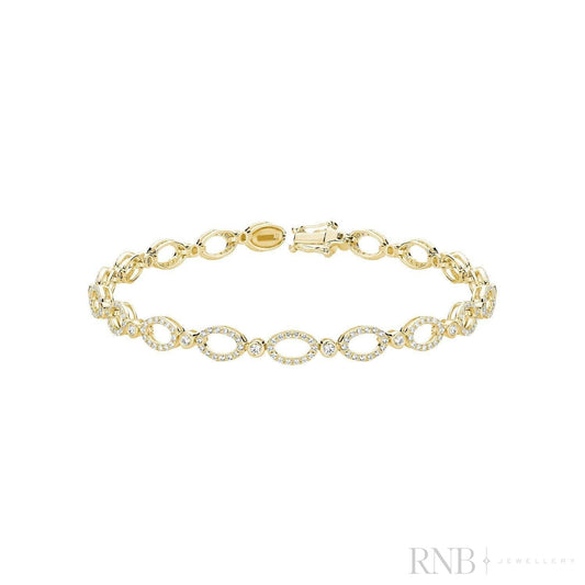Oval Tennis Diamond Bracelet