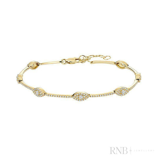 Marquise Shape Tennis Diamond Bracelet