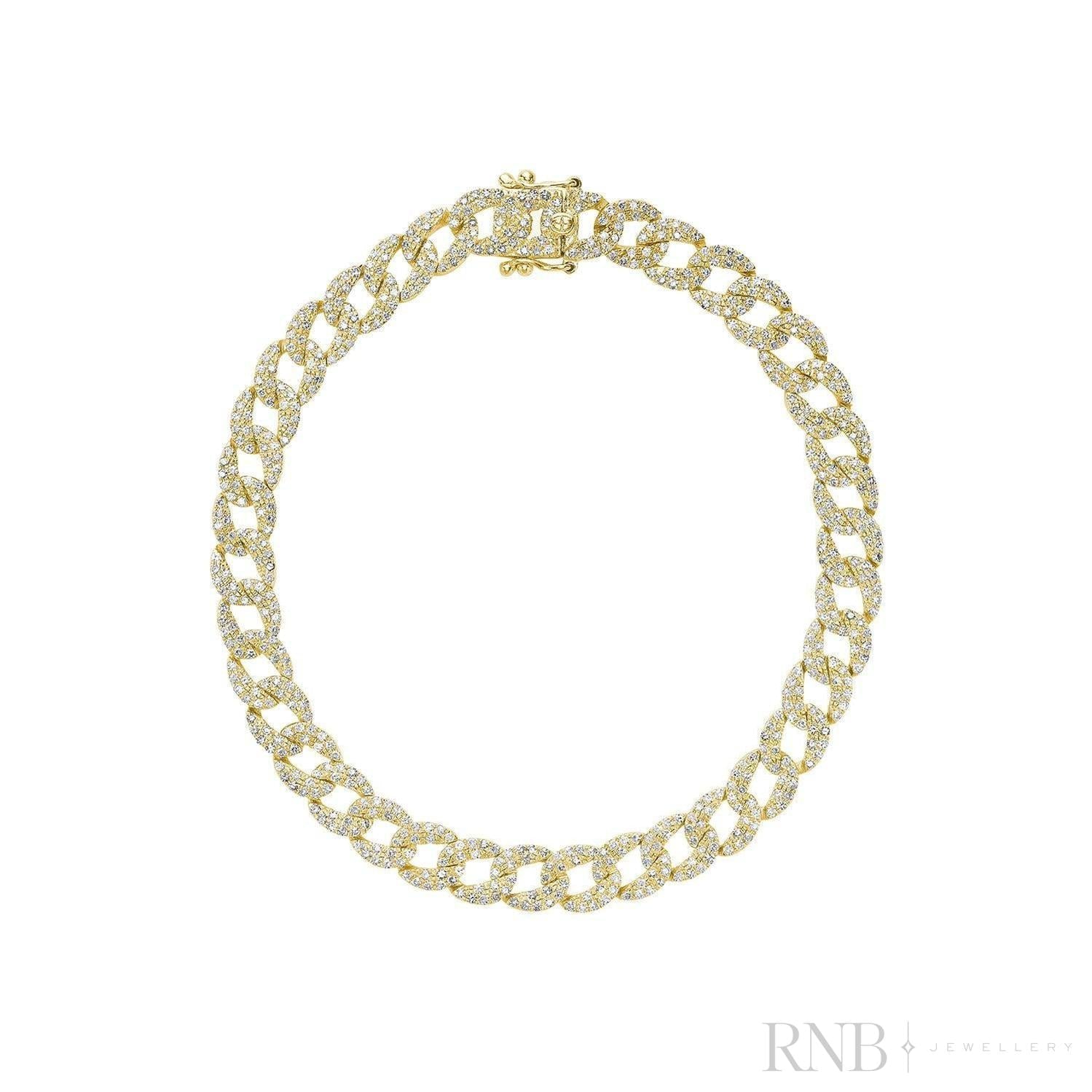 Cuban Link Diamond Bracelet-RNB Jewellery Cuban Link Diamond Bracelet-RNB Jewellery