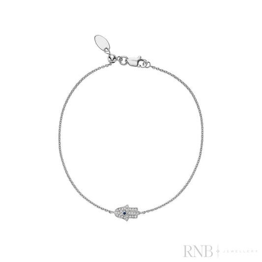 Hamsa Precious Stone & Diamond Bracelet