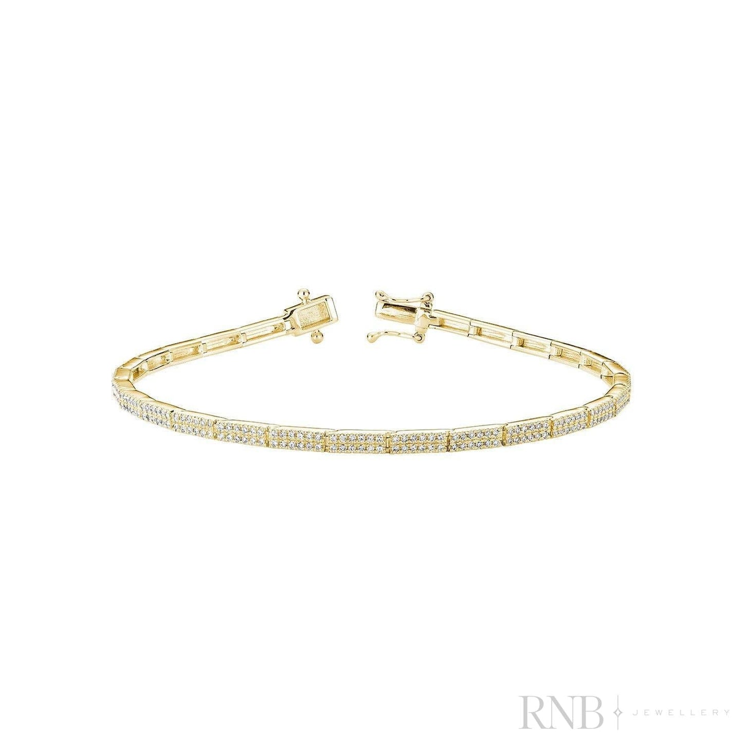 Link Pave Tennis Diamond Bracelet