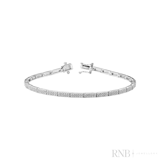 Link Pave Tennis Diamond Bracelet