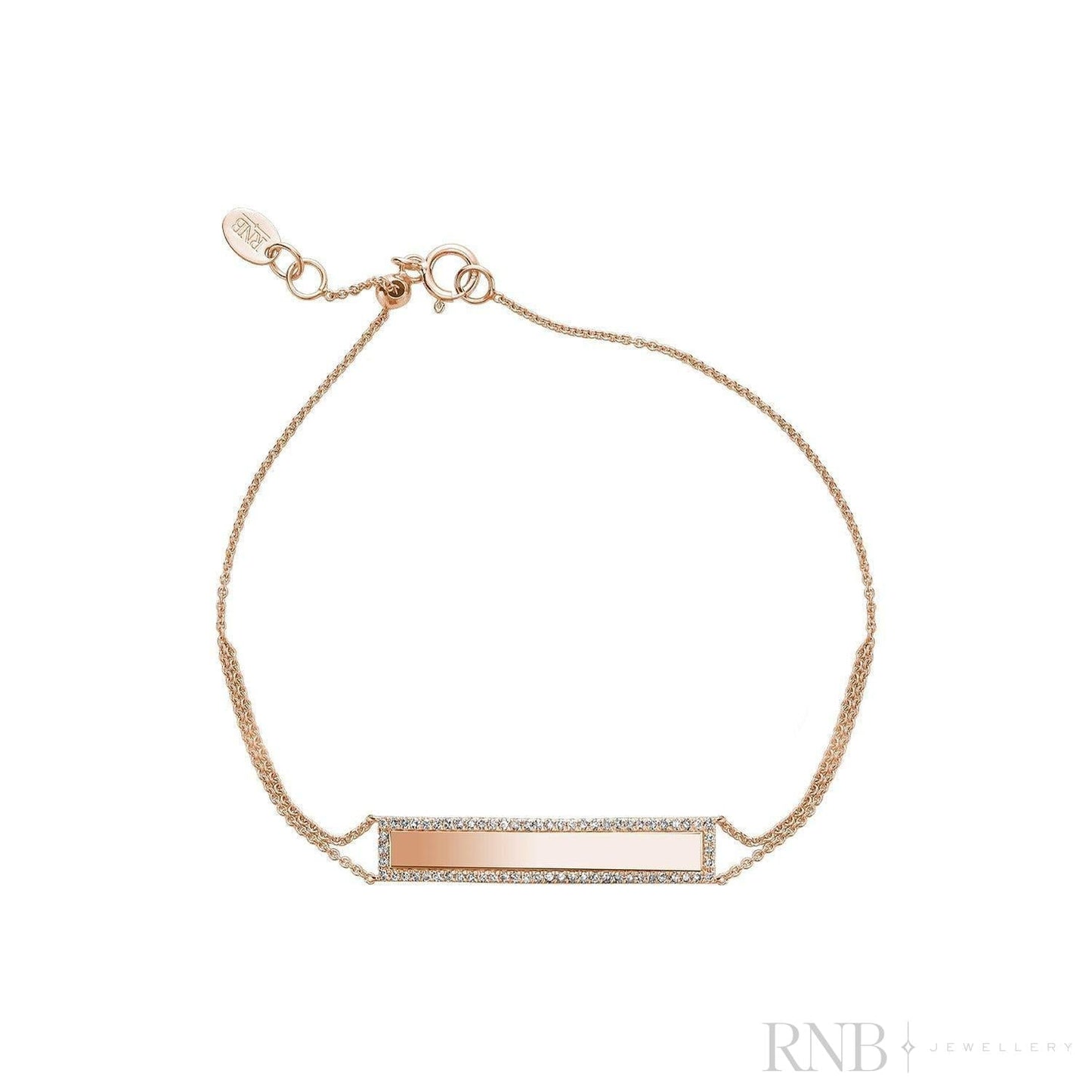 I.D. Plate Diamond Bracelet