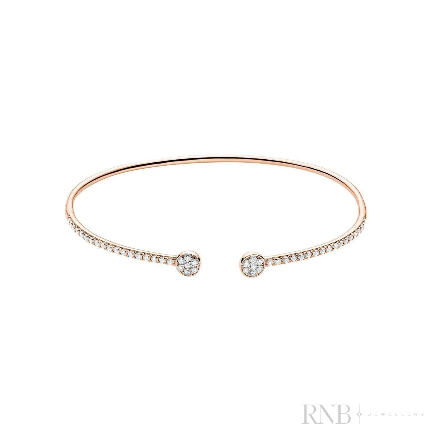 Open Pave Diamond Bangle