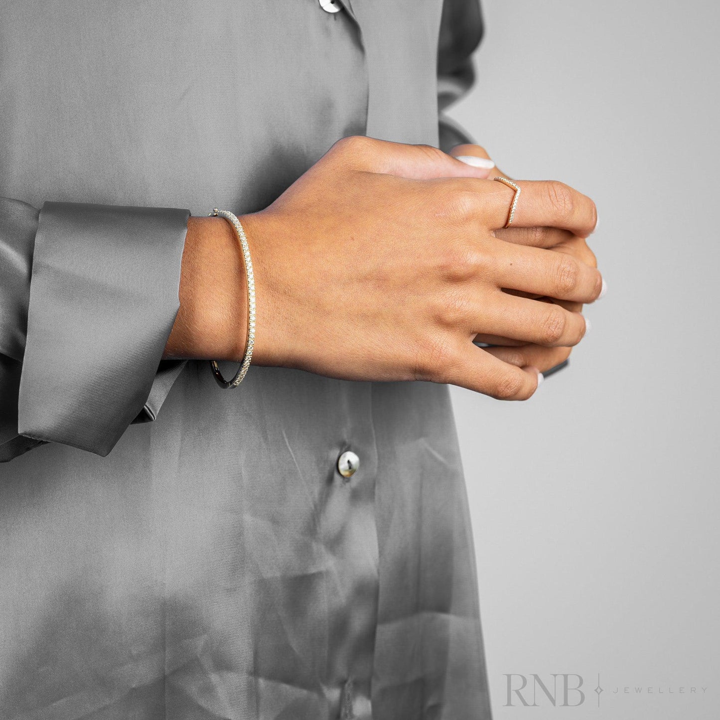 Semi Eternity Diamond Bangle