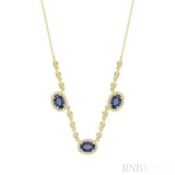Blue Sapphire & Diamond Pendant - Pendentif en Diamant & Sapphire-RNB Jewellery Blue Sapphire & Diamond Pendant - Pendentif en Diamant & Sapphire-RNB Jewellery