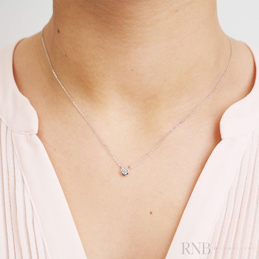 Bezel Diamond Necklace