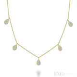 Drop Pave Diamond By The Yard Necklace-RNB Jewellery Drop Pave Diamond By The Yard Necklace-RNB Jewellery