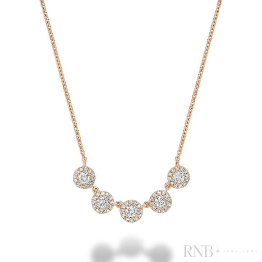 Multi Halos Diamond Necklace