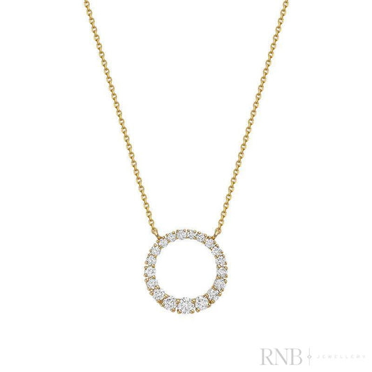 Circle Diamond Necklace