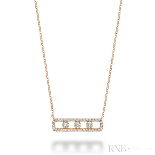 Trinity Bar Diamond Necklace