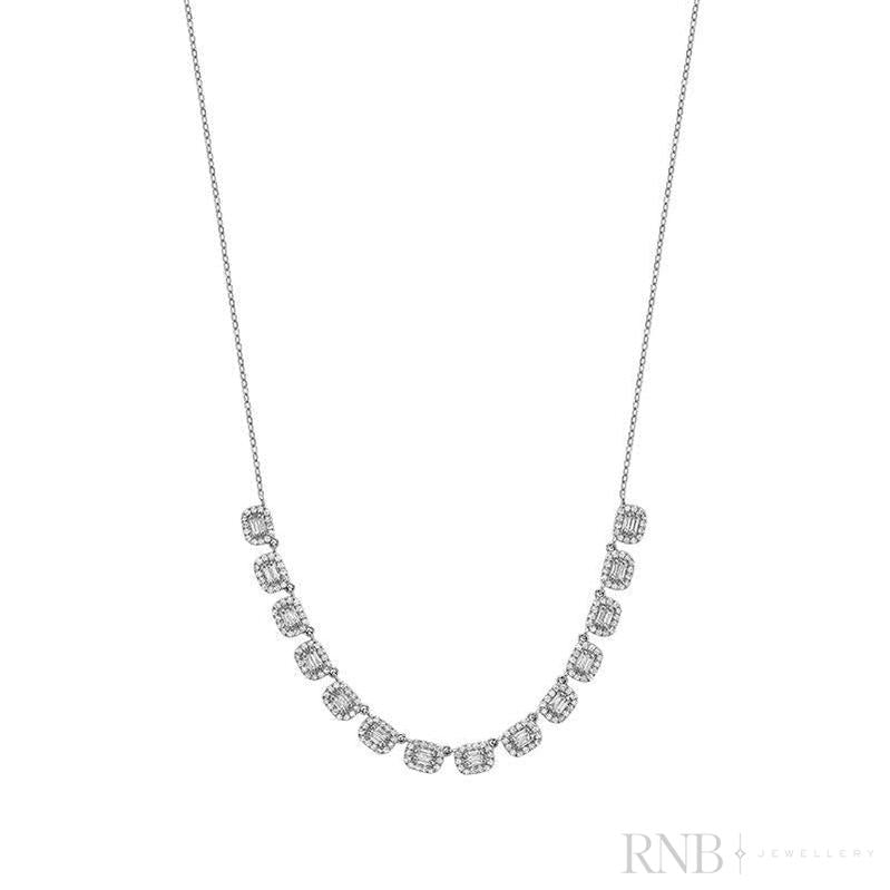 Diamond Baguette Necklace