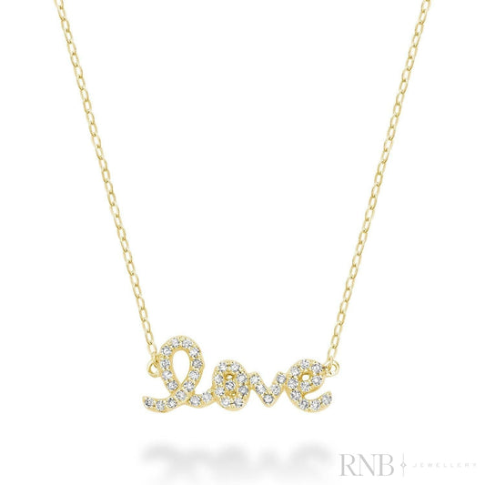 Mini "LOVE" Diamond Necklace