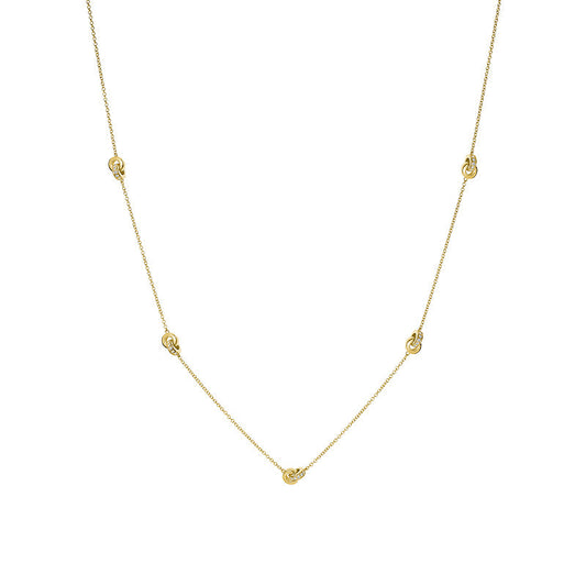 Interlocking Station Diamond Necklace