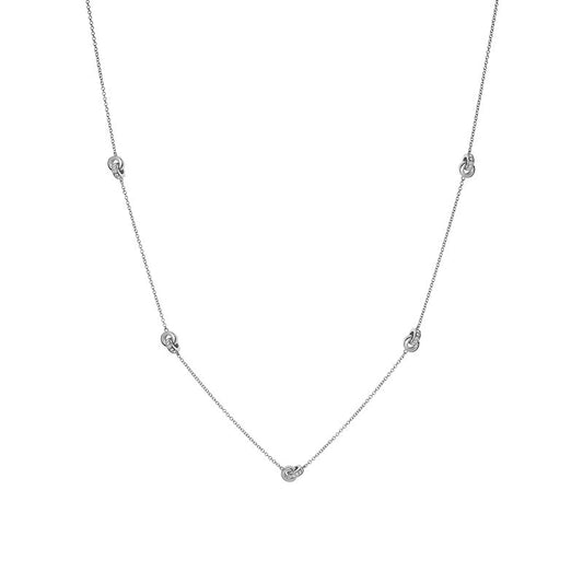 Interlocking Station Diamond Necklace