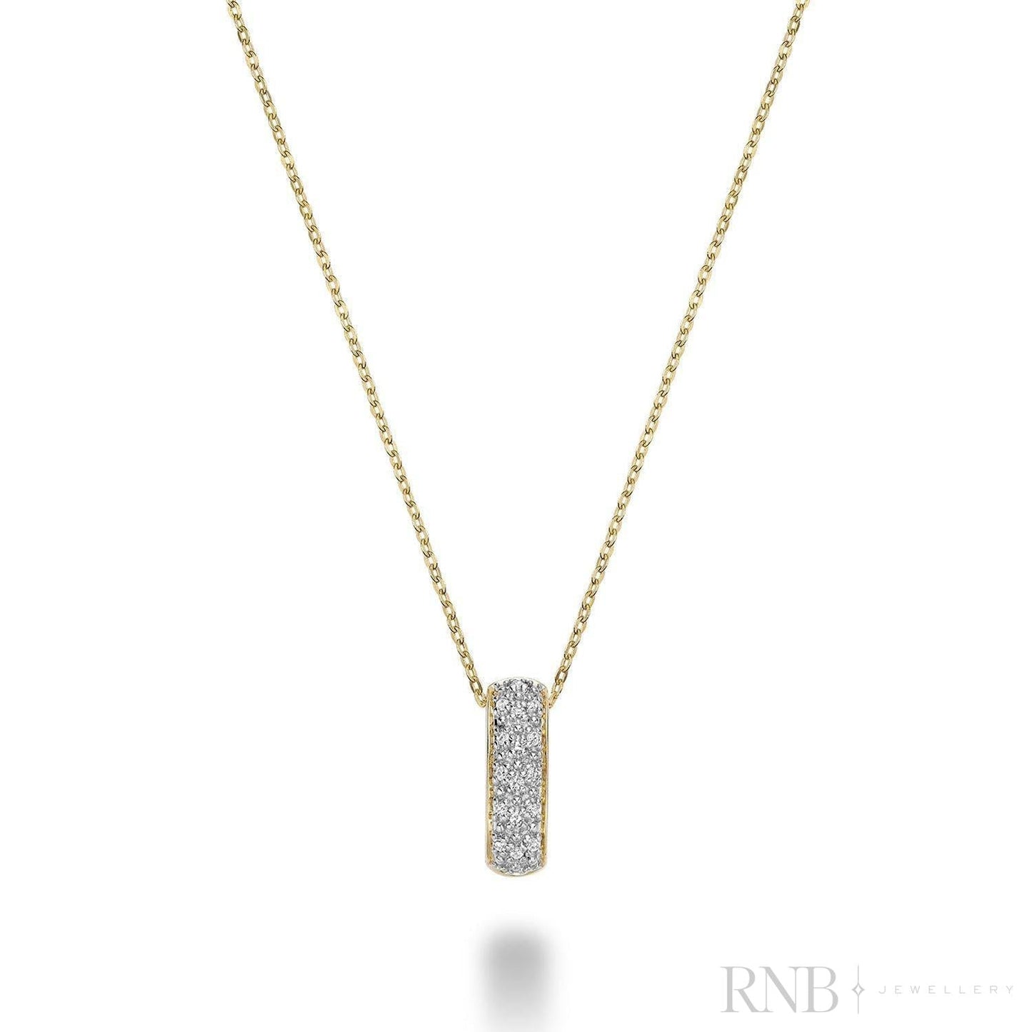 Pave Bar Diamond Pendant-RNB Jewellery