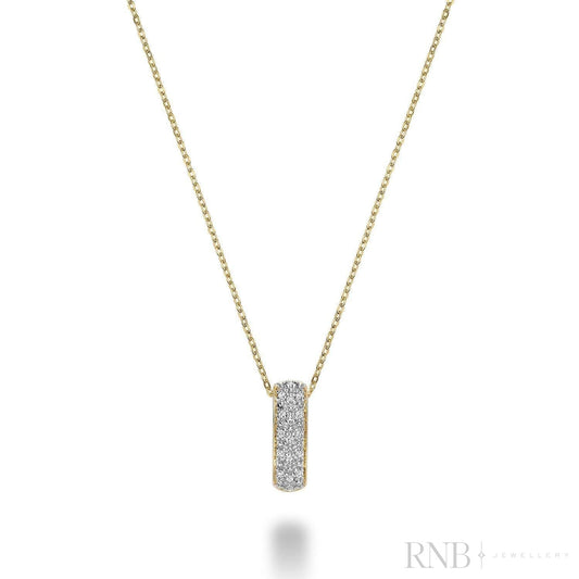 Pave Bar Diamond Pendant