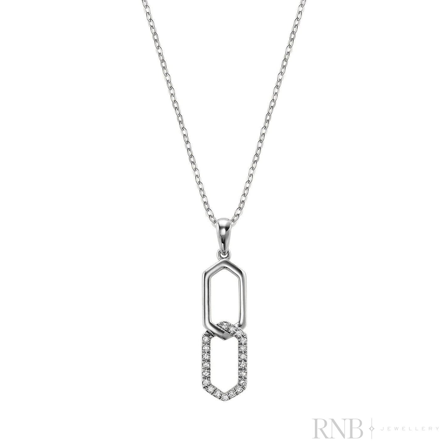 Double Hexi Diamond Pendant