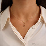 Double Hexi Diamond Pendant-RNB Jewellery Double Hexi Diamond Pendant-RNB Jewellery