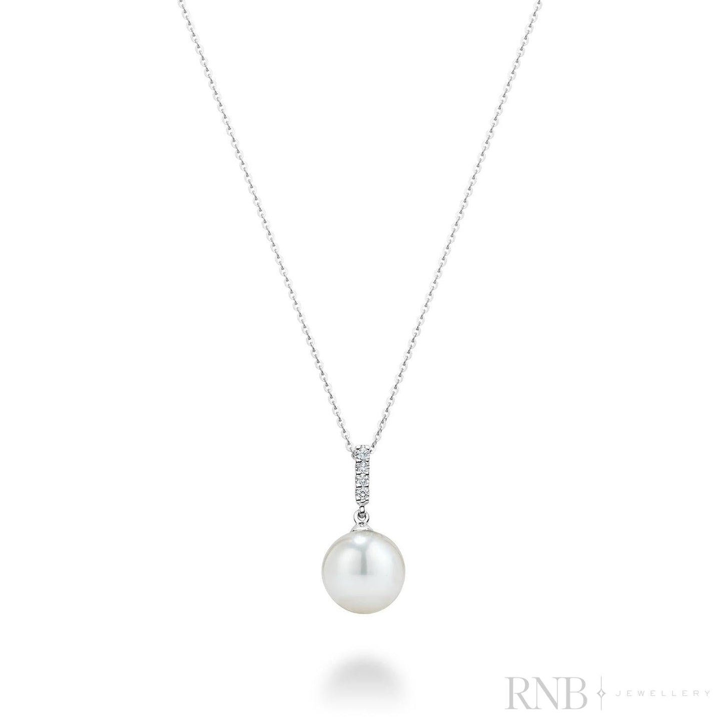 Cultured Pearl & Diamond Bail Pendant