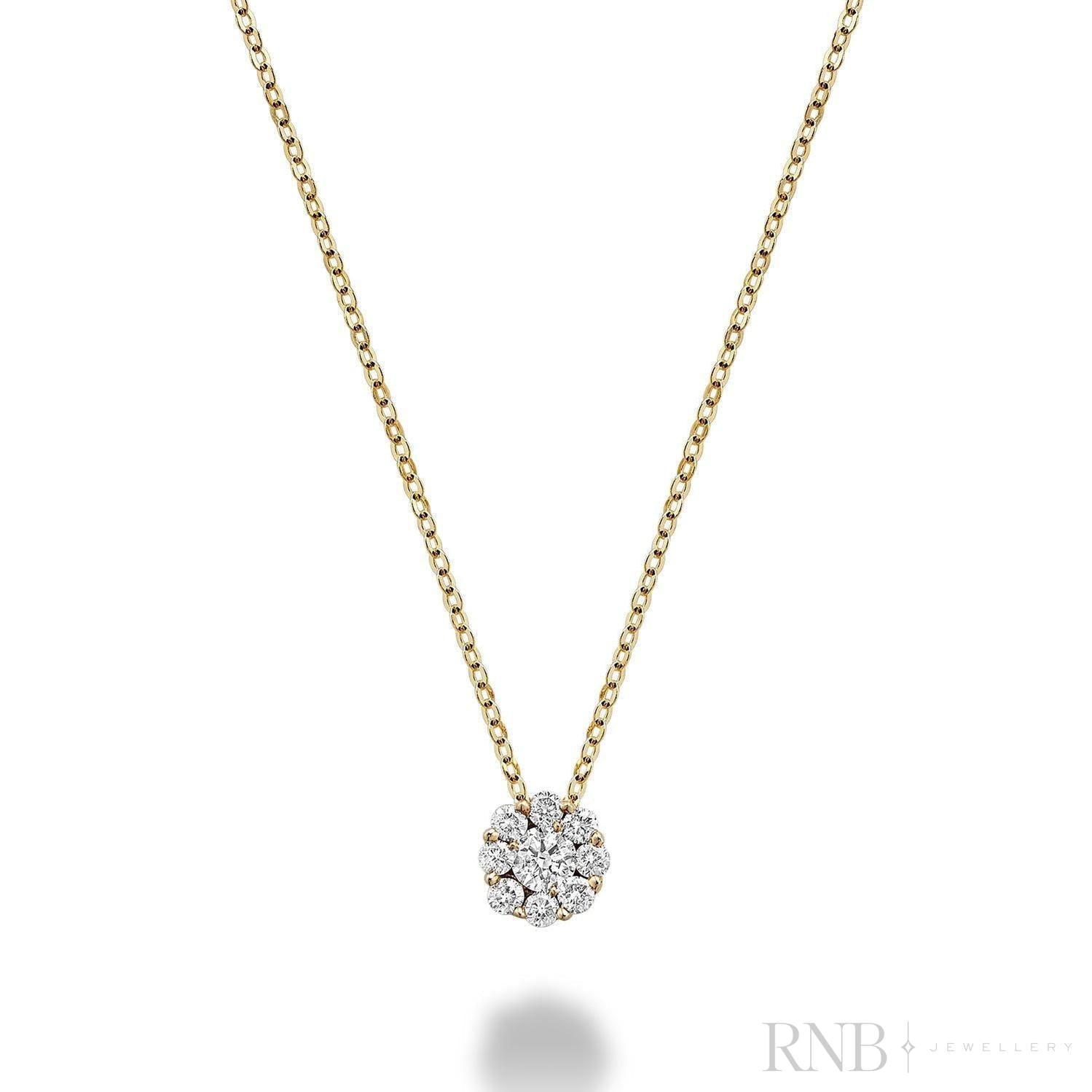 Cluster Diamond Pendant-RNB Jewellery Cluster Diamond Pendant-RNB Jewellery