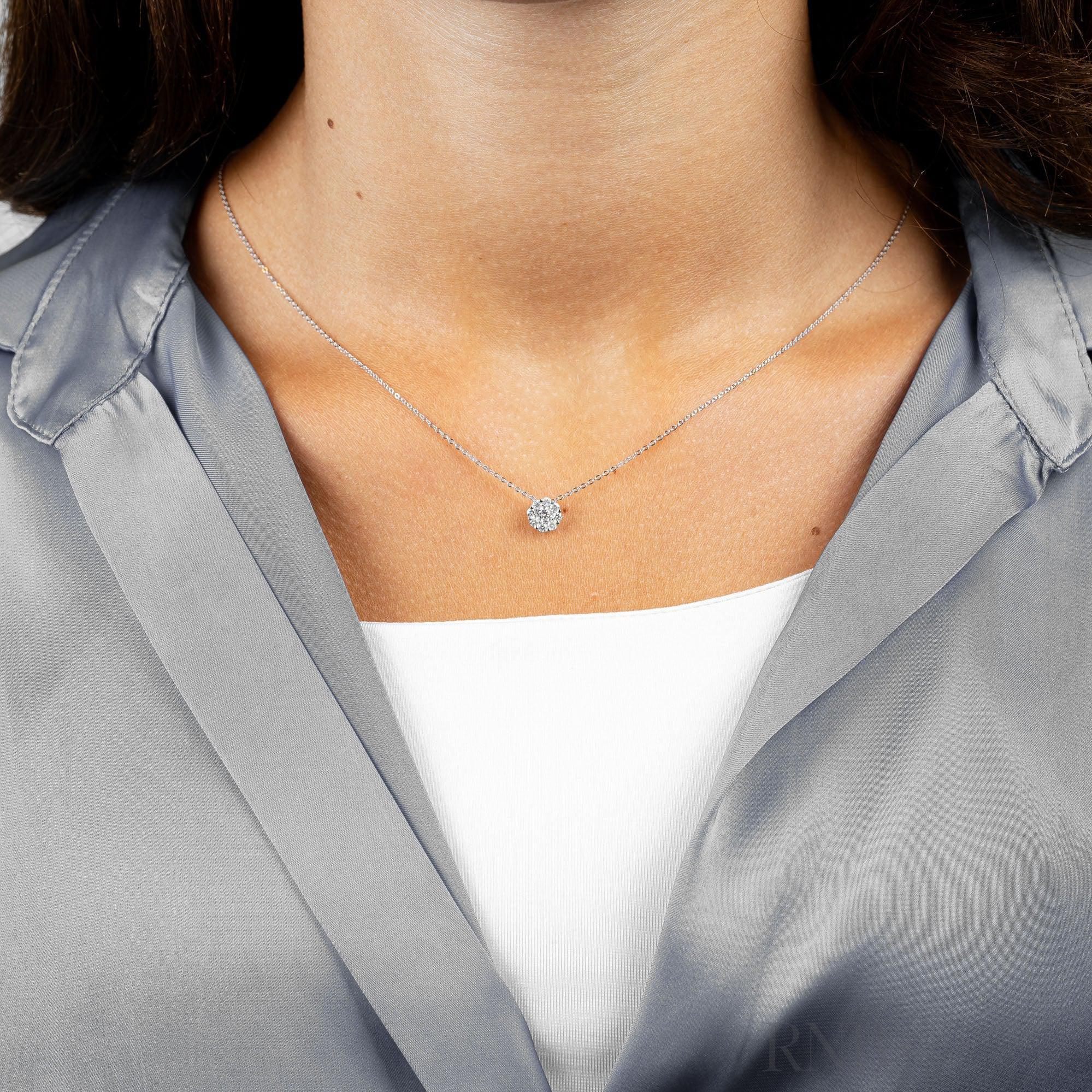 Cluster Diamond Pendant-RNB Jewellery Cluster Diamond Pendant-RNB Jewellery