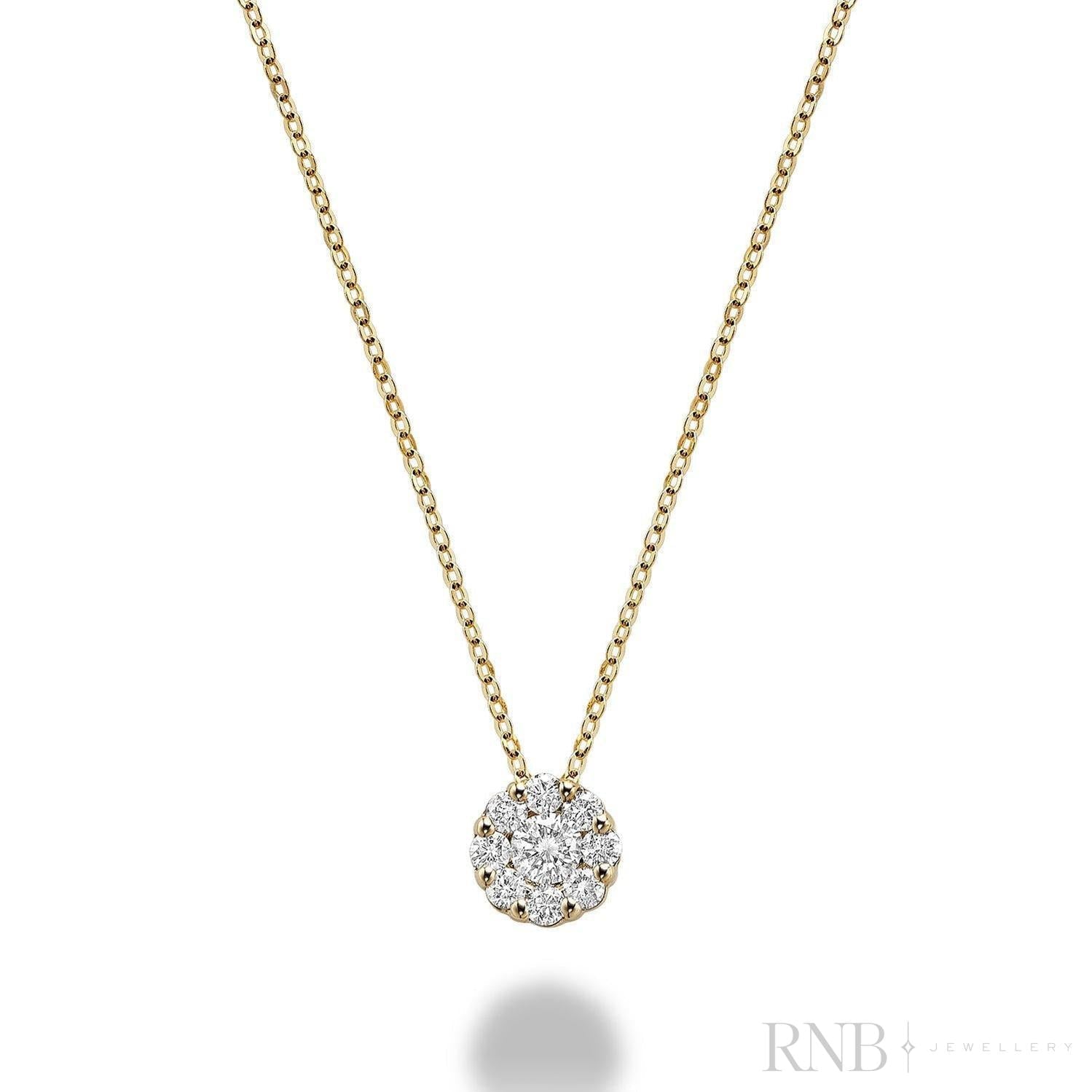 Cluster Diamond Pendant-RNB Jewellery Cluster Diamond Pendant-RNB Jewellery
