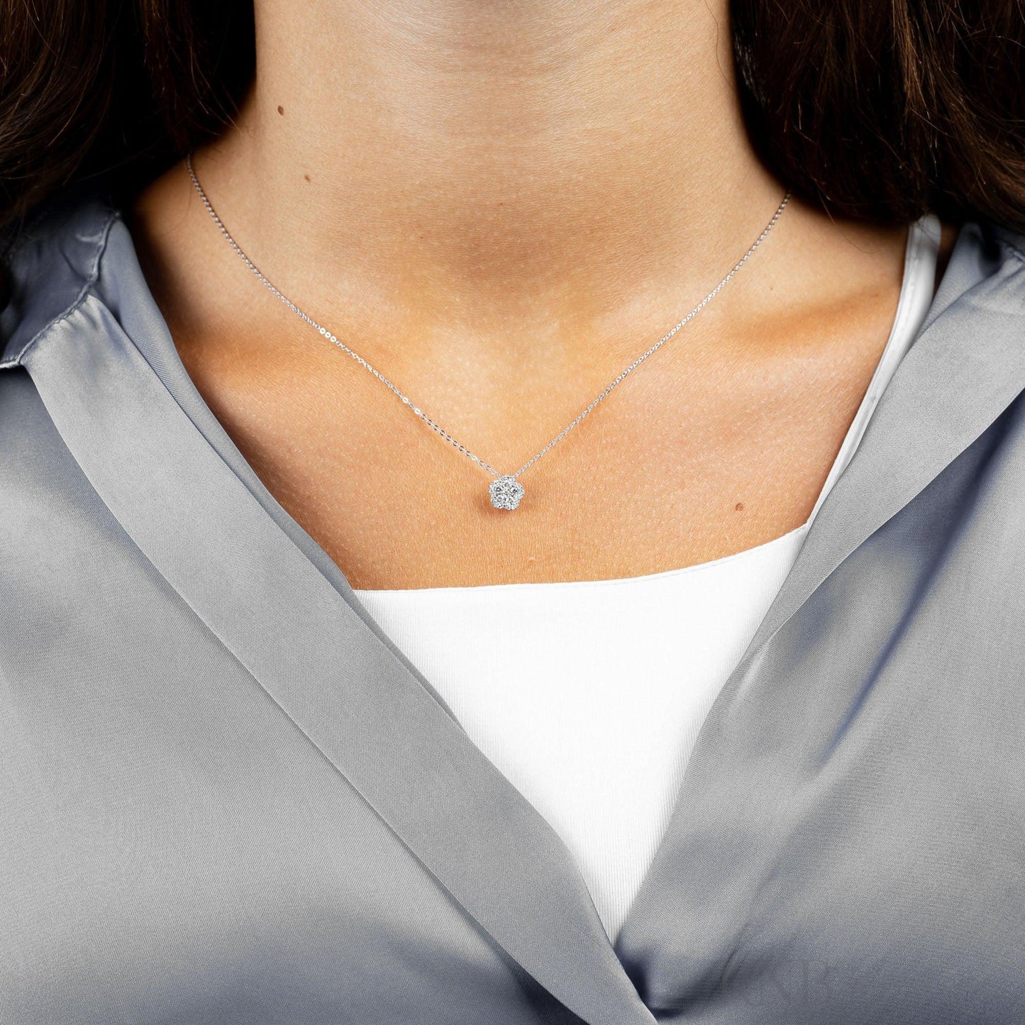 Flower Diamond Pendant