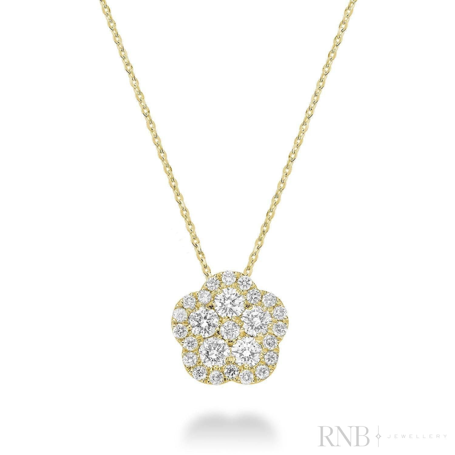 Flower Diamond Pendant-RNB Jewellery Flower Diamond Pendant-RNB Jewellery