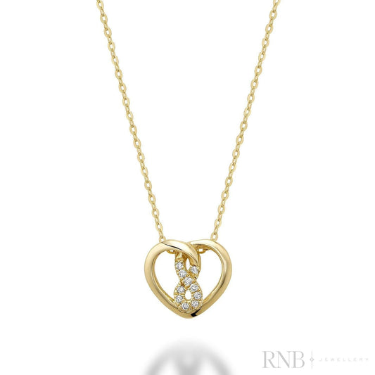 Heart Infinity Diamond Pendant