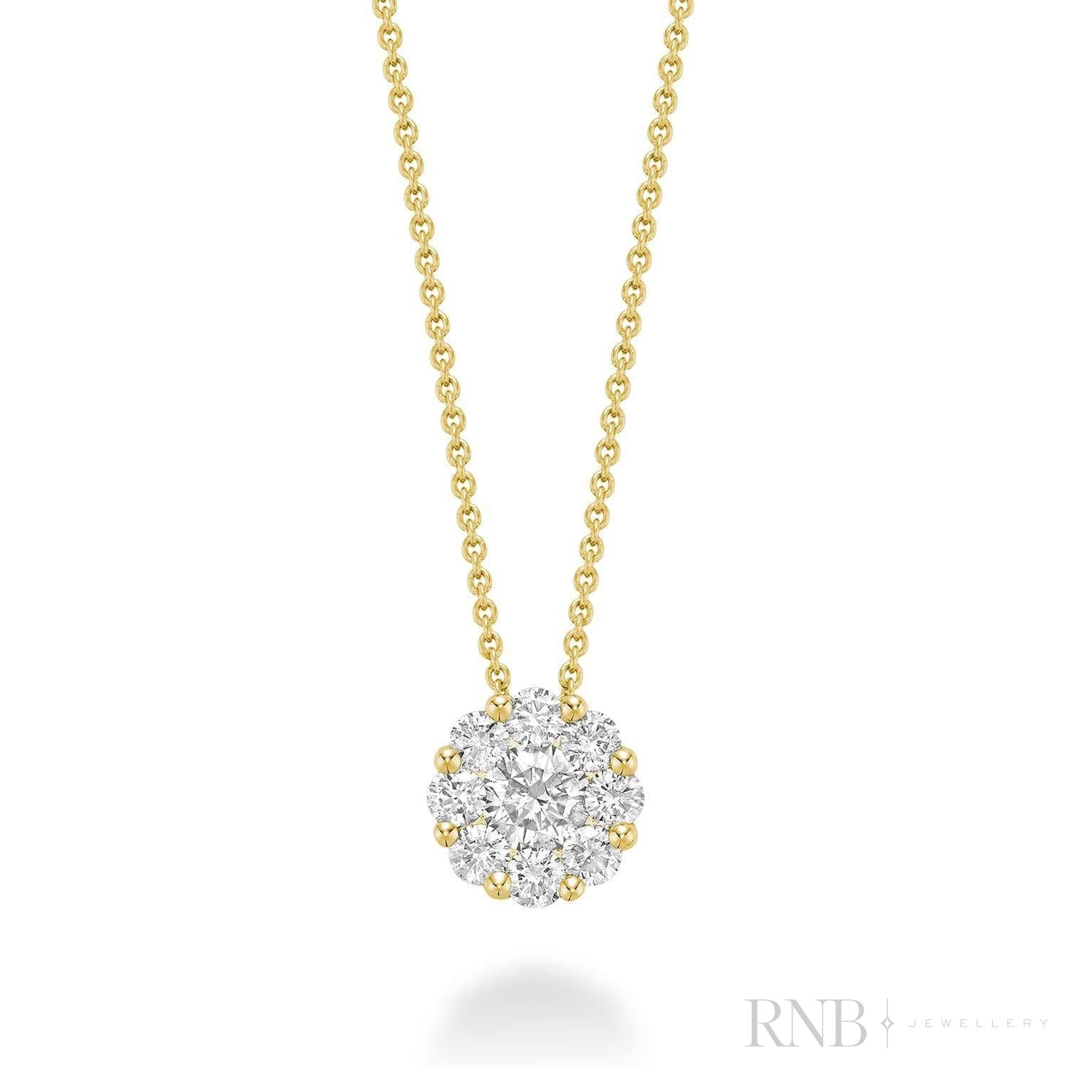 Cluster Diamond Pendant-RNB Jewellery Cluster Diamond Pendant-RNB Jewellery