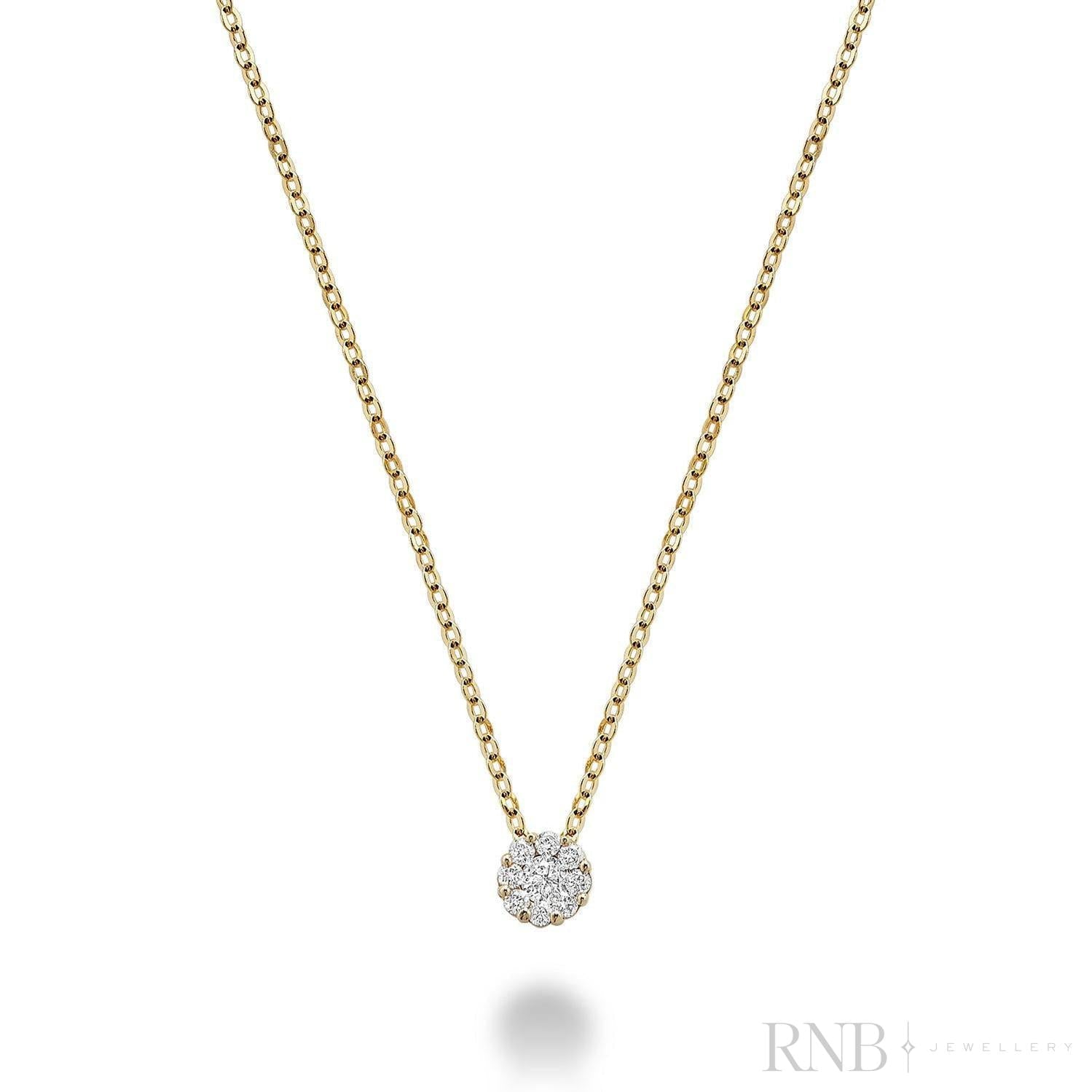Cluster Diamond Pendant-RNB Jewellery Cluster Diamond Pendant-RNB Jewellery