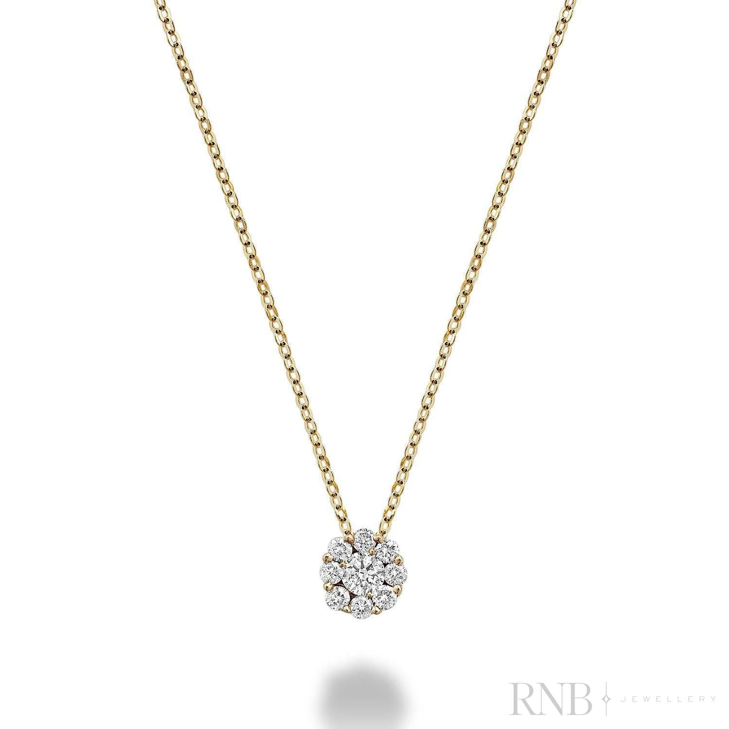 Cluster Diamond Pendant-RNB Jewellery Cluster Diamond Pendant-RNB Jewellery