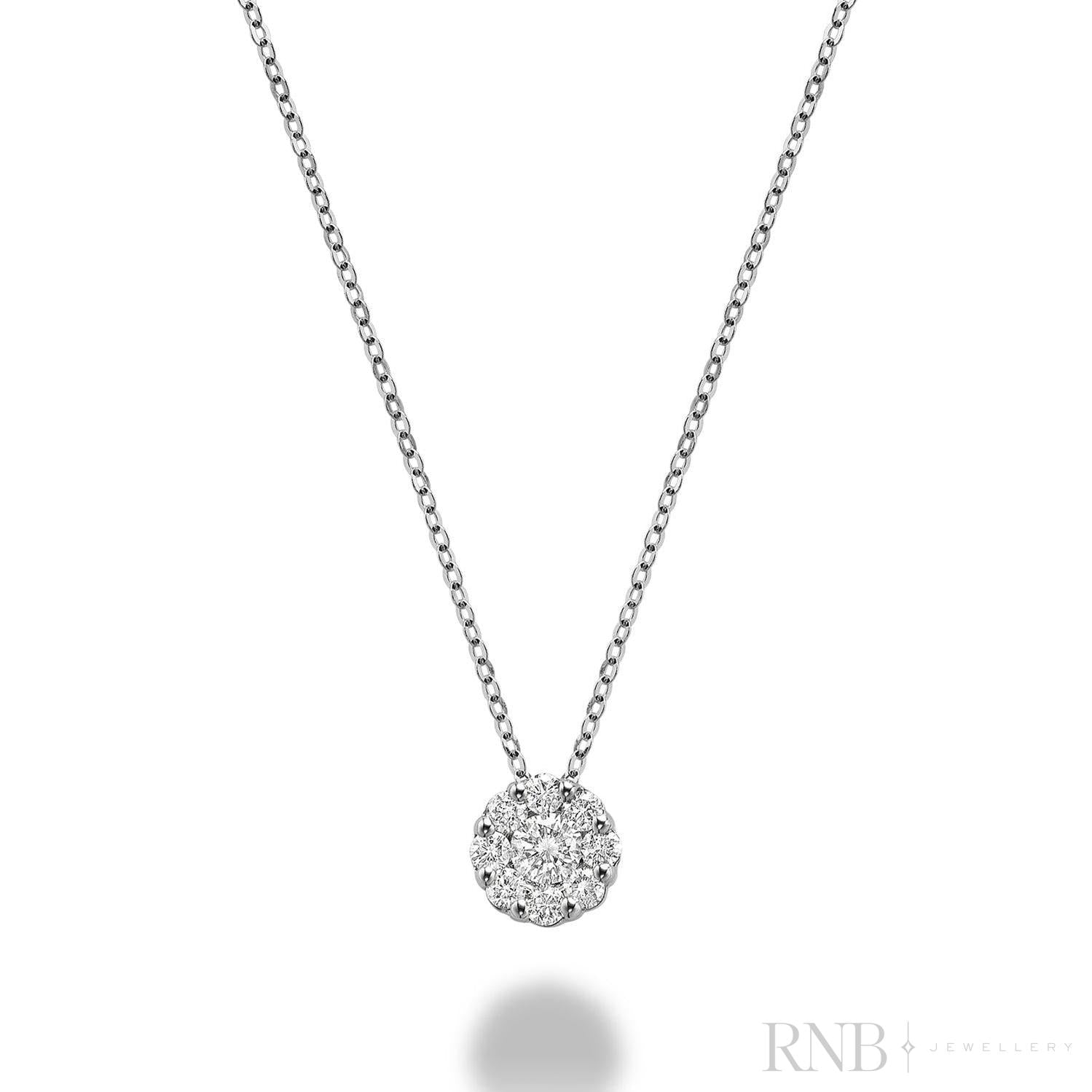 Cluster Diamond Pendant-RNB Jewellery Cluster Diamond Pendant-RNB Jewellery